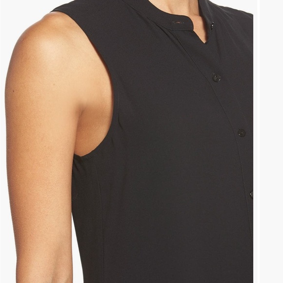💕 Eileen Fisher Silk Crepe de Chine Sleeveless, Button Front Tunic. L. Perfect. - Picture 3 of 14